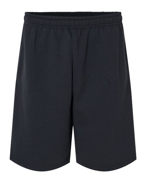 Load image into Gallery viewer, The JERZEES Nublend® Fleece Shorts feature a classic, comfortable style with an elastic waistband for mobility. Made from sustainably sourced USA-grown cotton, these shorts are perfect for sports or casual wear, combining eco-friendly materials with practicality.