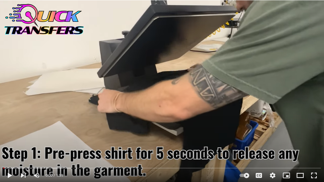 Load video: How to apply DTF to apparel