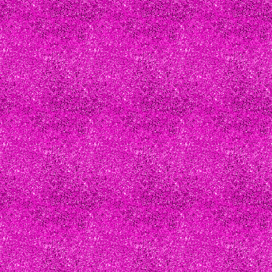 The image is filled with a vibrant pink texture, similar to Quick Transfers' EconoGlitter Vinyl 19.8" x 12", creating a sparkling effect. The durable glitter particles vary in size, giving it a textured and dynamic look.