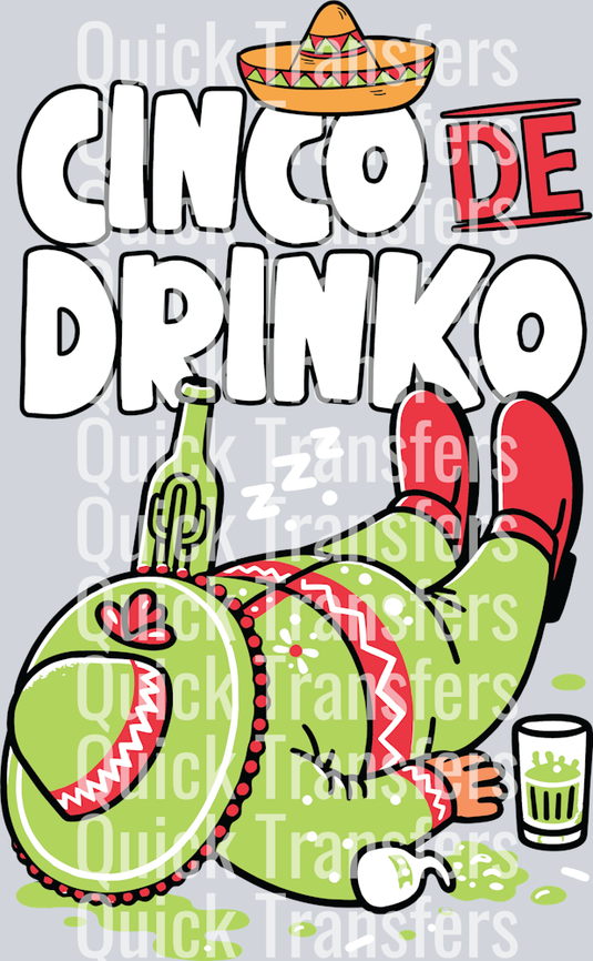 Cartoon of a person in a sombrero with empty bottles and