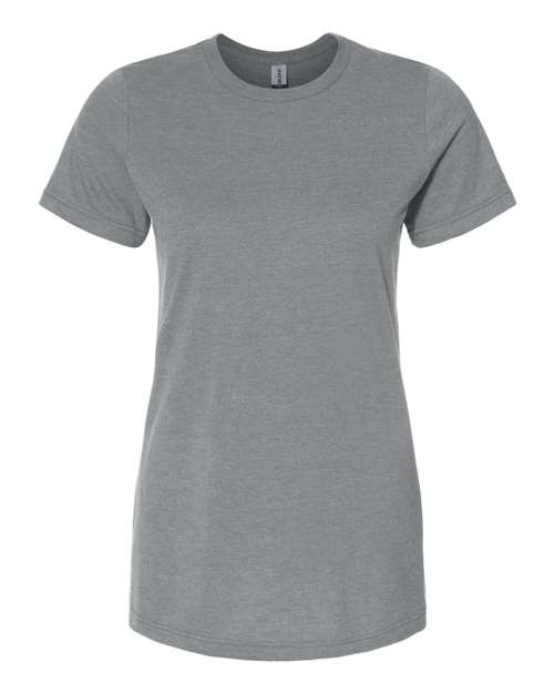 Load image into Gallery viewer, The Gildan Softstyle® Women&#39;s CVC T-Shirt is a plain gray short-sleeve tee with a crew neckline, shown on a white background. It&#39;s OEKO-TEX certified for sustainable production.
