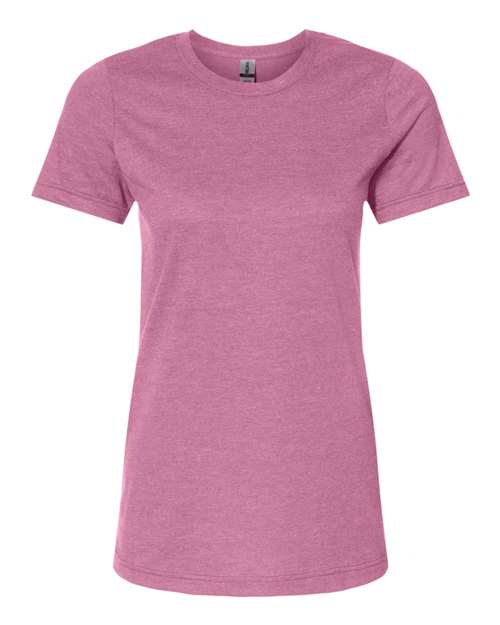 Load image into Gallery viewer, The Gildan - Softstyle® Women&#39;s CVC T-Shirt is a plain, short-sleeved pink tee on a white background. Made from soft, ring-spun cotton, it boasts a crew neckline and a fitted design with no visible logos or patterns.
