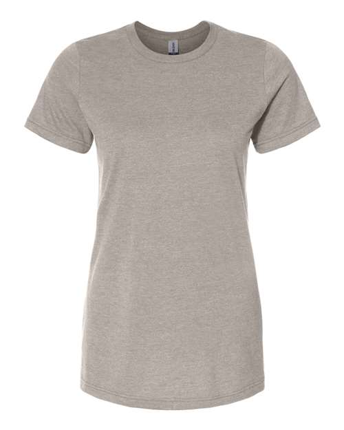 Load image into Gallery viewer, The Gildan - Softstyle® Women&#39;s CVC T-Shirt is a plain light gray T-shirt with a classic crew neck and short sleeves, showcased on a white background. It&#39;s crafted from soft, OEKO-TEX certified cotton using sustainable practices.
