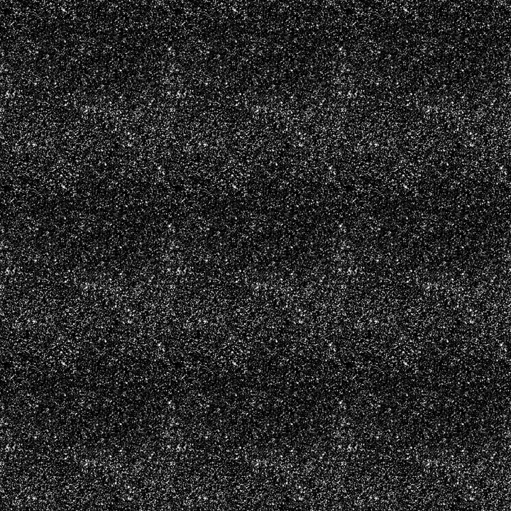 A close-up of black and white static noise on a screen, mimicking the grainy texture of EconoGlitter Vinyl by Quick Transfers, with small dots scattered randomly across the surface, similar to a TV or monitor displaying no signal.