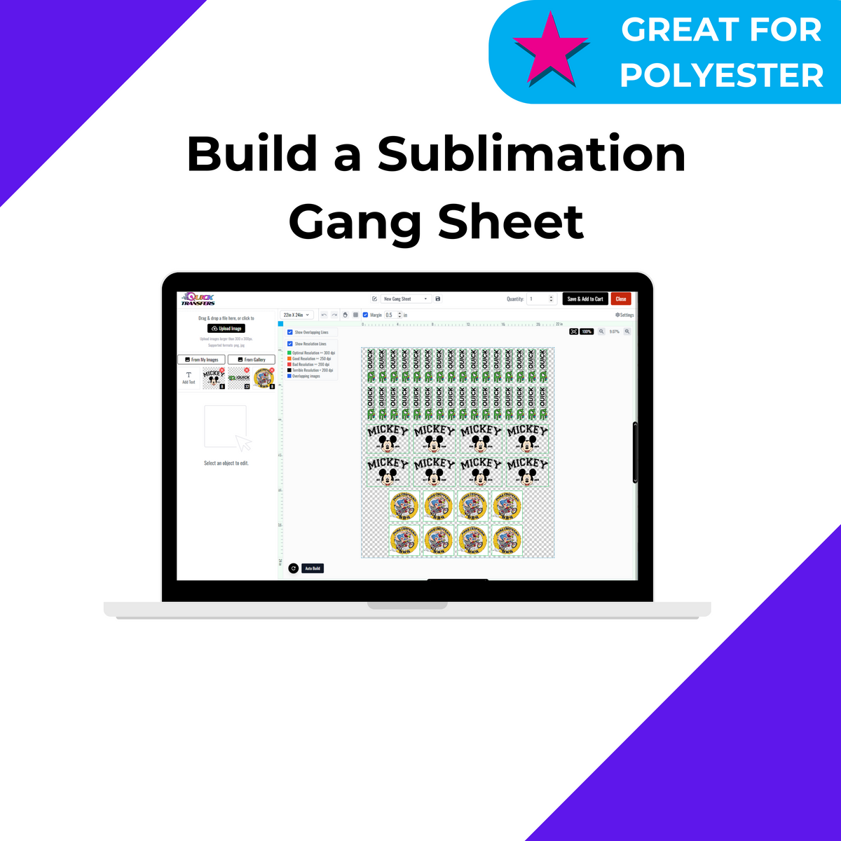 DTF Gang Sheet Builder - DTF Transfer Gang Sheet Printing - Quick Transfers