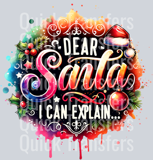 DEAR SANTA I CAN EXPLAIN PNG