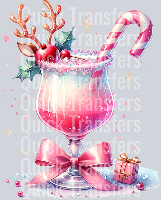 CHRISTMAS COCKTAIL REINDEER CLIPART
