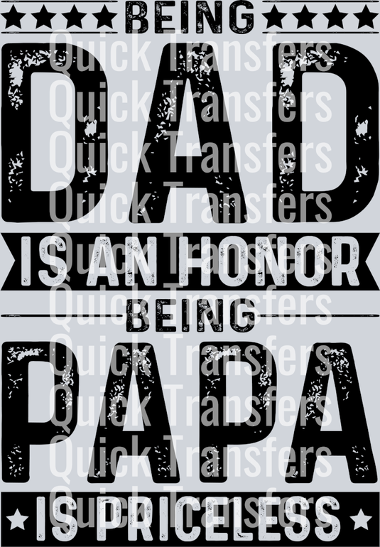 Being Dad Is An Honor Being Papa Is Priceless T-Shirt Design (3)