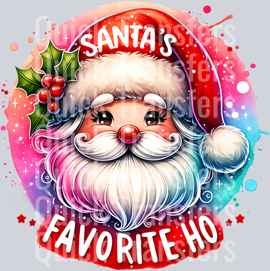 SANTAS FAVORITE HO WITH CUTE SANTA PNG