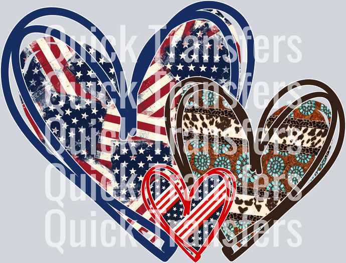 American Heart, 4th of July PNG File, happy 4th of July, American Flag Png, Western Heart, America, Digital Download, Sublimation Design.png