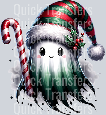 GHOST WITH CANDY CANE