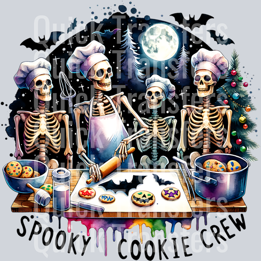 spooky cookie crew skeletons baking sugar cookies