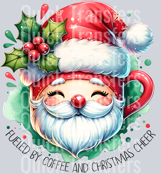 FUELED BY COFFEE AND CHRISTMAS CHEER PNG