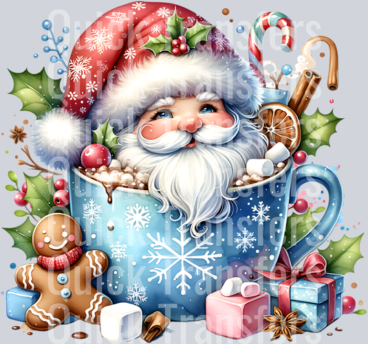 SANTA IN HOT CHOCOLATE PNG