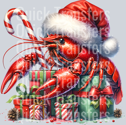 CRAWFISH IN SANTA HAT