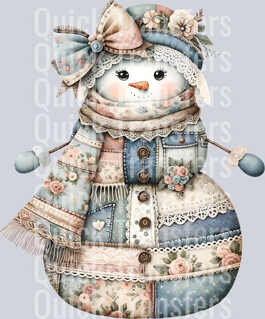 PATCHWORK SNOWGIRL CLIPART 2