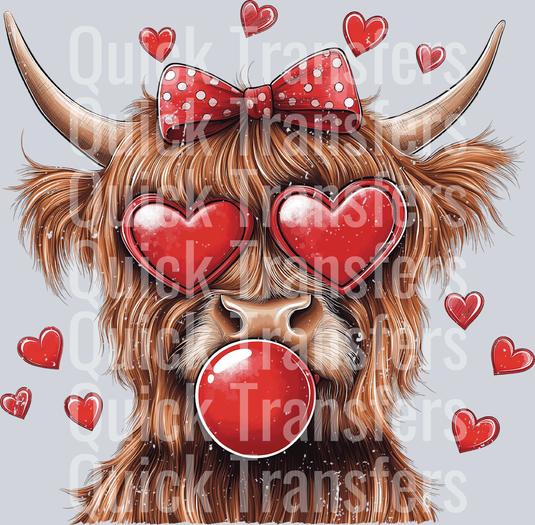 cow red bubble gum