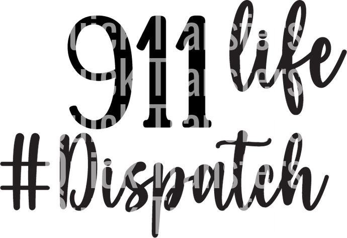 The Ready to Press Transfer - Dispatcher 911 by Quick Transfers features a bold 