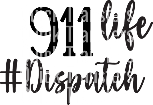 The Ready to Press Transfer - Dispatcher 911 by Quick Transfers features a bold 