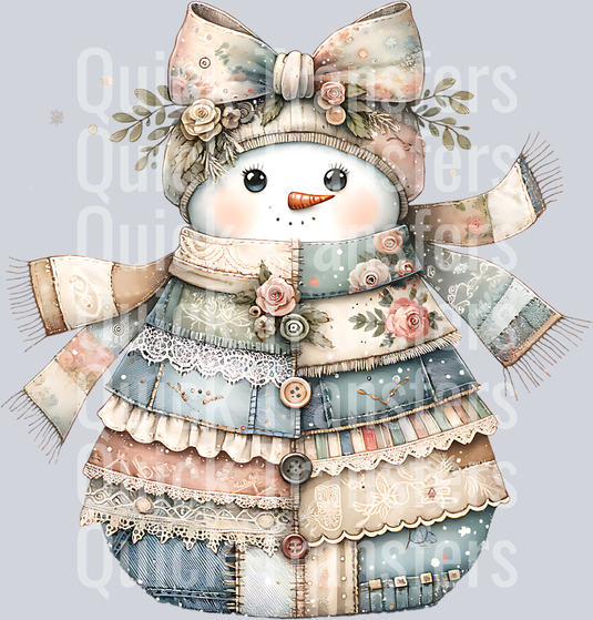 PATCHWORK SNOWGIRL CLIPART