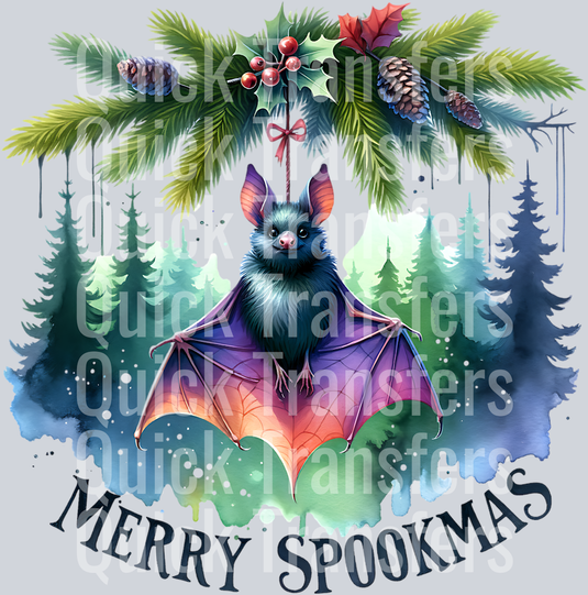 MERRY SPOOKMAS BAT PNG