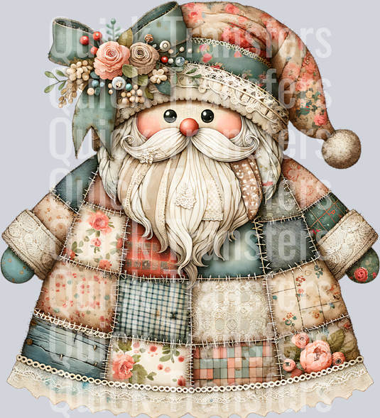 PATCHWORK SANTA CLIPART