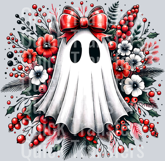 CHRISTMAS GHOST FLORAL PNG 2