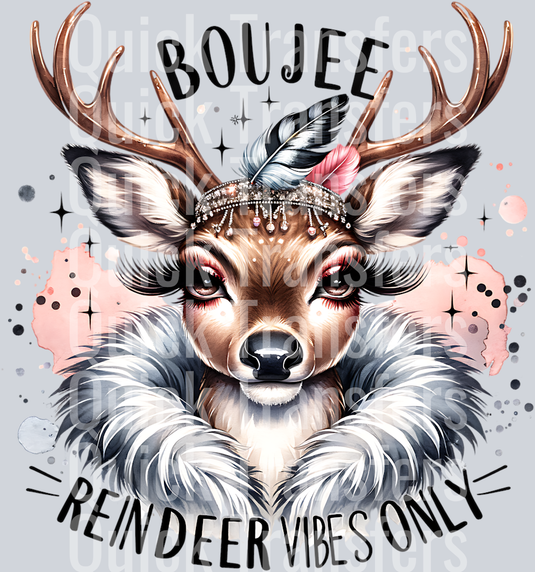 BOUJEE REINDEER VIBES ONLY PNG