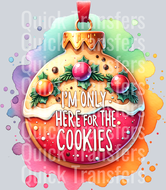 IM ONLY HERE FOR THE COOKIES COOKIE ORNAMENT PNG