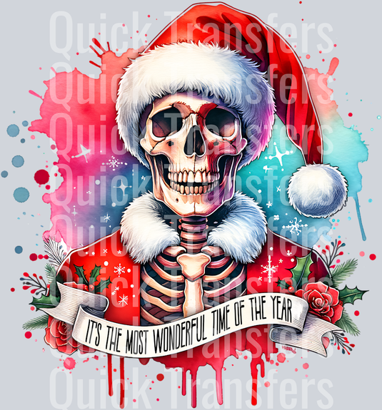 ITS THE MOST WONDERFUL TIME OF THE YEAR SANTA SKELETON PNG-01