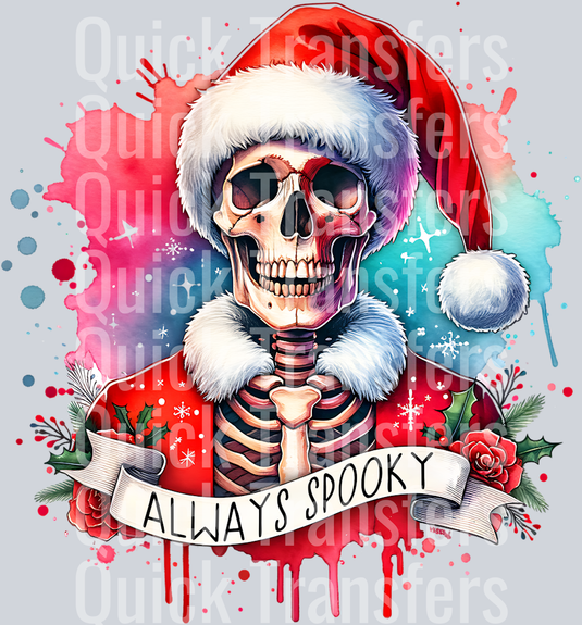 ALWAYS SPOOKY SKELETON SANTA-01