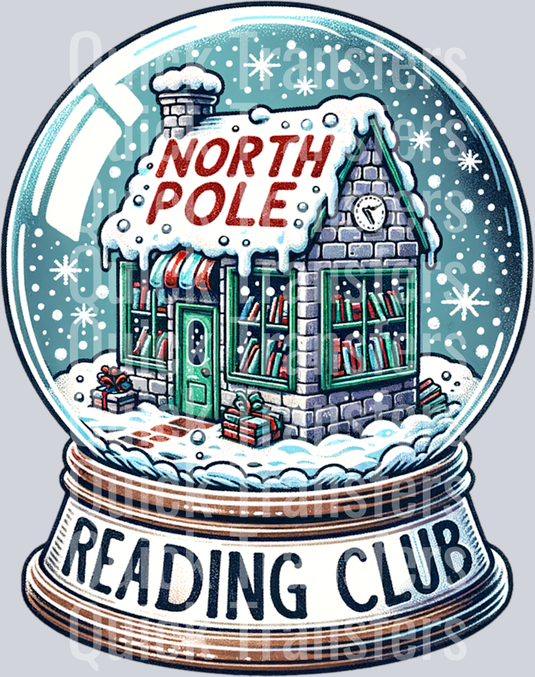 NORTH POLE READING CLUB SNOWGLOBE