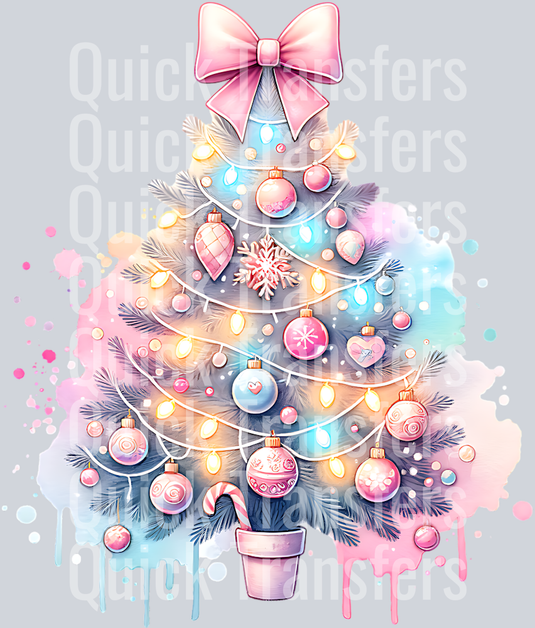CHRISTMAS TREE PASTEL CLIPART