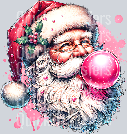 SANTA BLOWING BUBBLE PNG