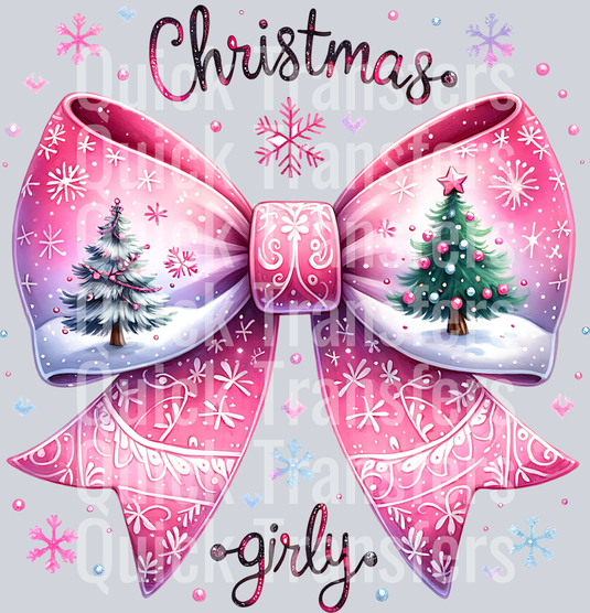 CHRISTMAS GIRLY BOW PNG