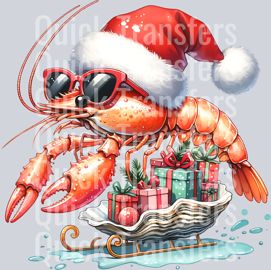 SHRIMP WITH SANTA HAT